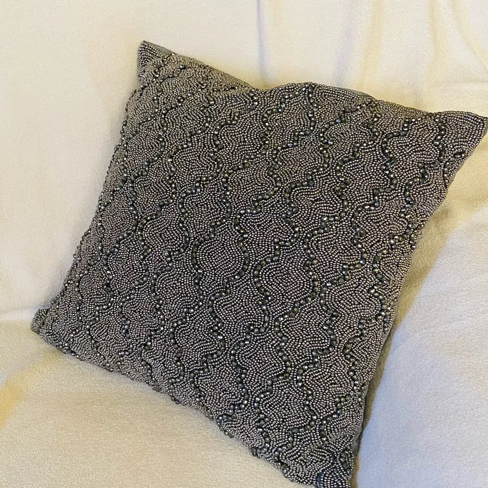 Z GALLERIE beaded decor pillow cover